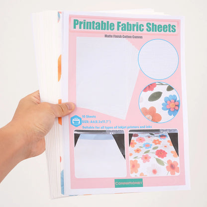 Printable Cotton Canvas Fabric Sheets for Inkjet Printers