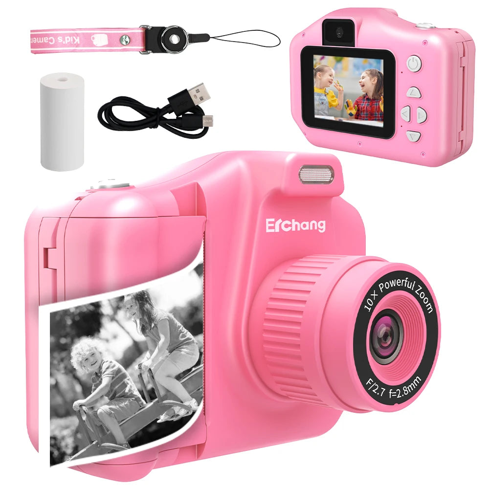 Children Instant Printing Camera 1080P For 4-12 Years