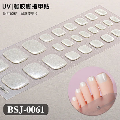 Semi-Cured Snowflake Gel Nail Stickers