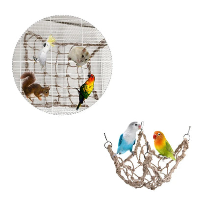 Bird Climbing Rope Net & Wooden Ladder Toy Set
