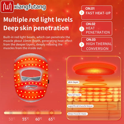 Electric Heated Facial Mask with Red Light Therapy