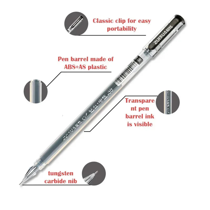 Large-Capacity Fine Point Gel Pen Set