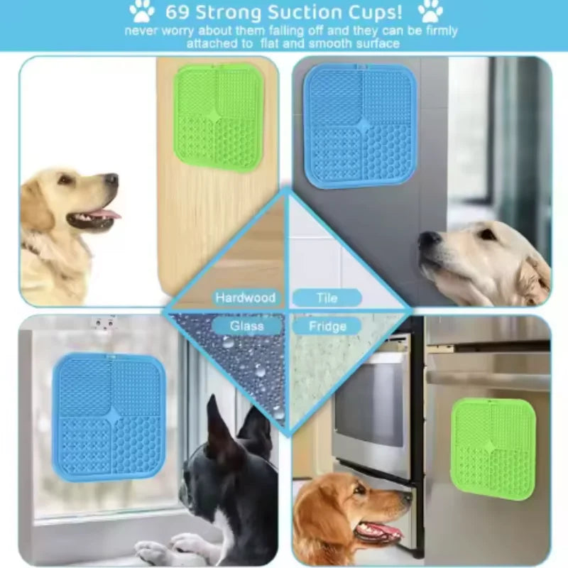 Slow Feeder & Bath Distraction Mat for Dogs