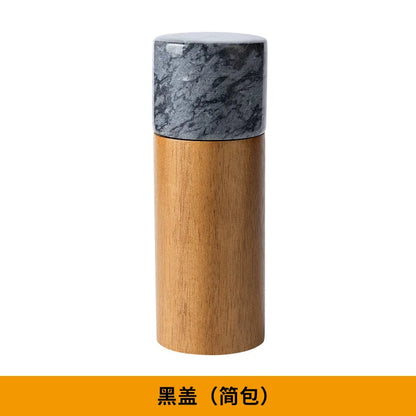 Marble & Acacia Wood Pepper Grinder