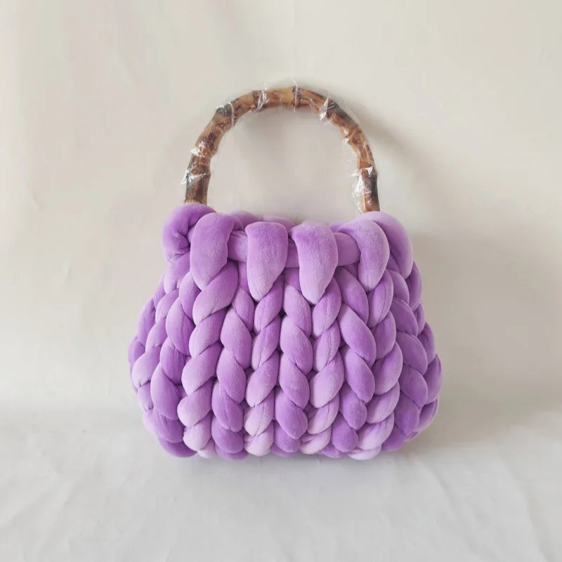 Chunky Knit Bucket Handbag