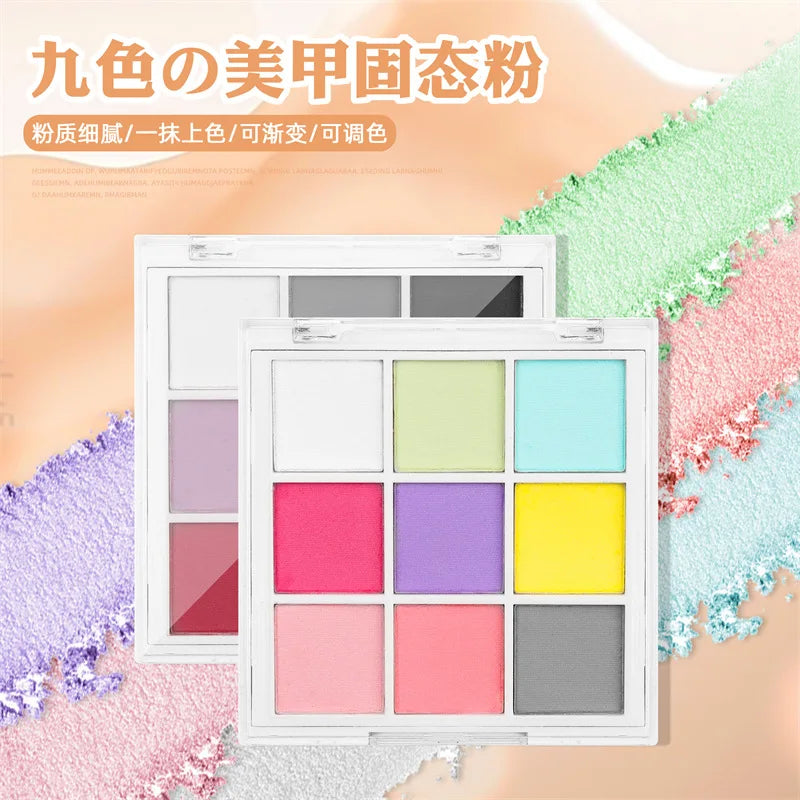 9-Color Chrome Nail Powder Set