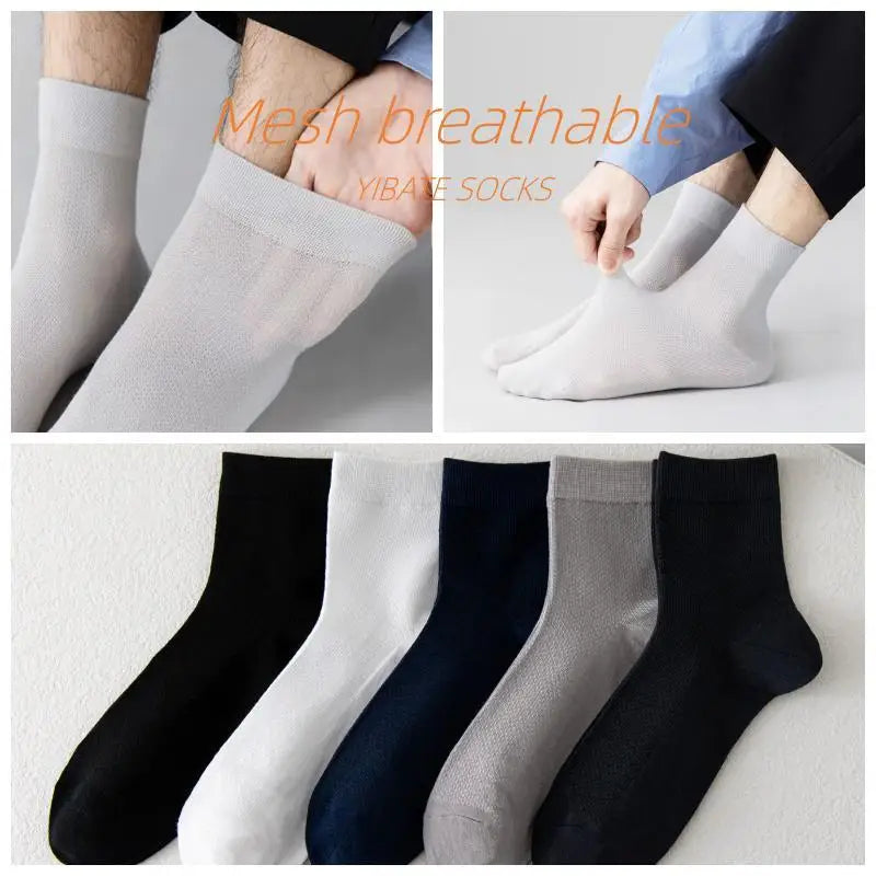 Men’s Bamboo Fiber Mesh Socks 10 Pairs