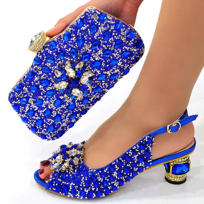 Women Italian Leather Shoe and Bag Set
