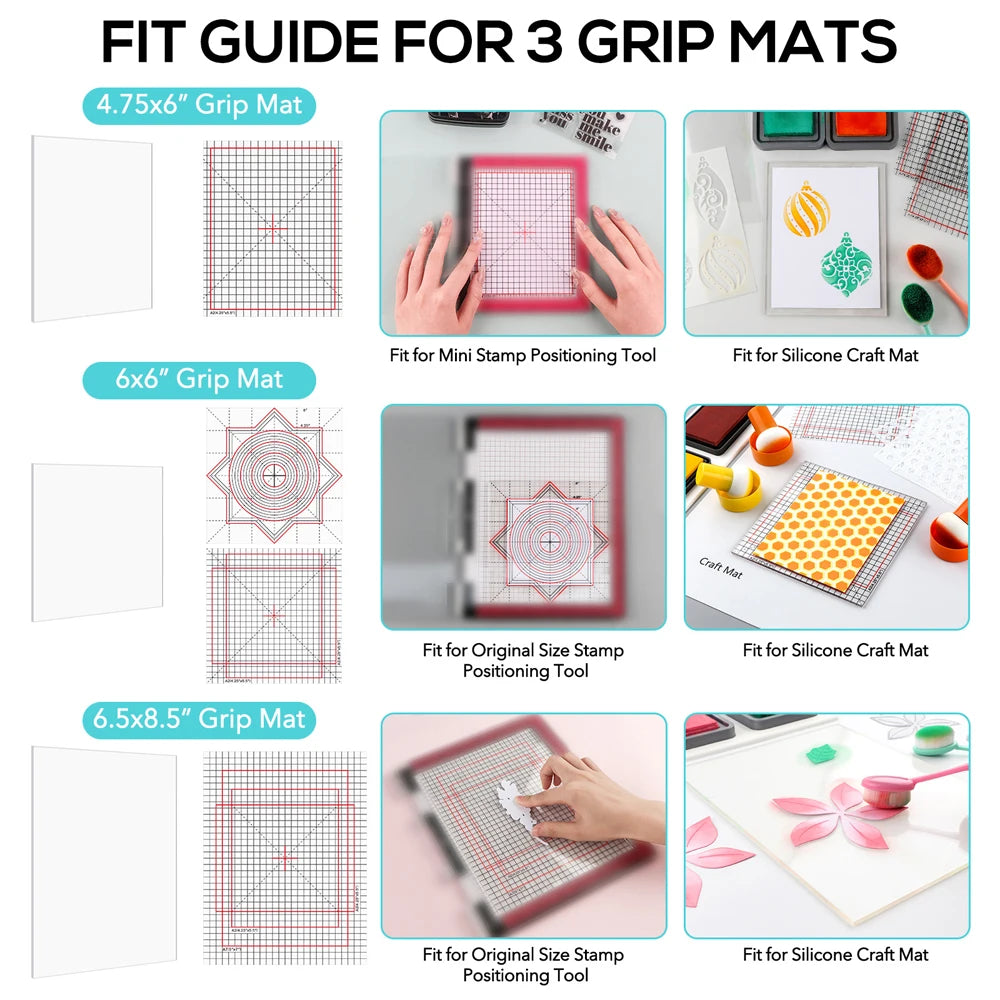 Photopolymer Grip Mat for Stamping & Craft Positioning