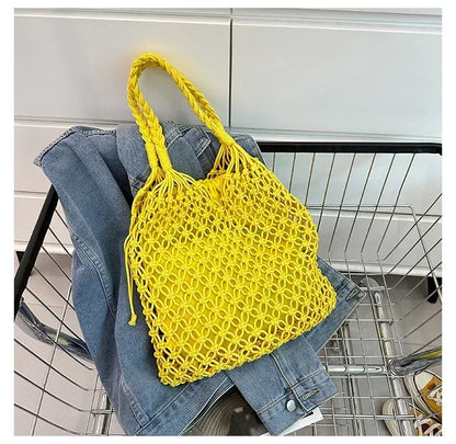 Handwoven Mesh Summer Tote Bag