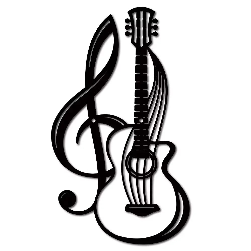 Musical Note & Violin Metal Wall Art