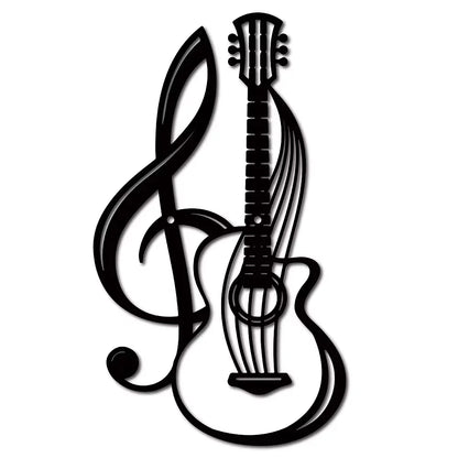 Musical Note & Violin Metal Wall Art