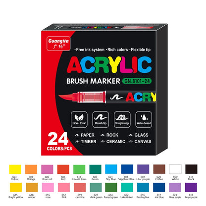 36 Colors Acrylic Paint Marker Pens Set