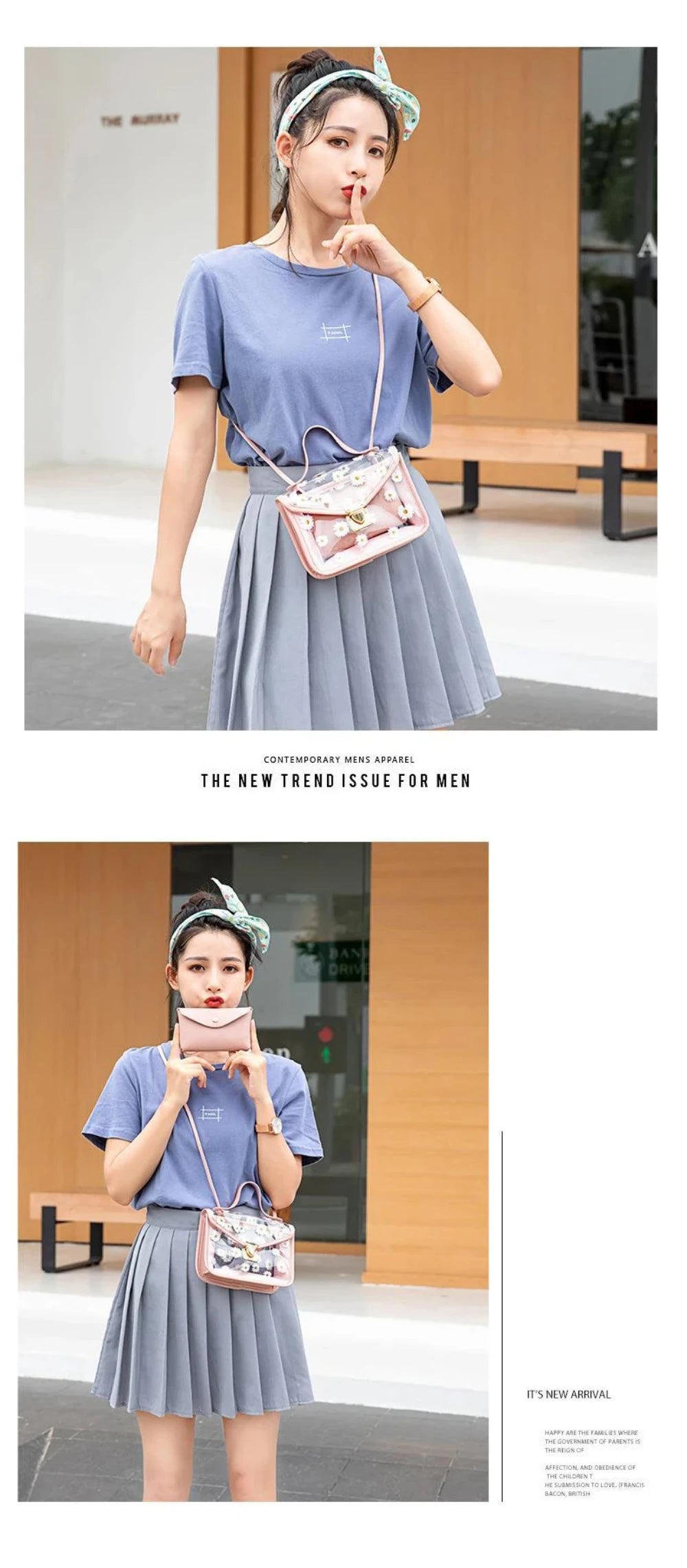 Women’s Transparent Floral Crossbody Shoulder Bag