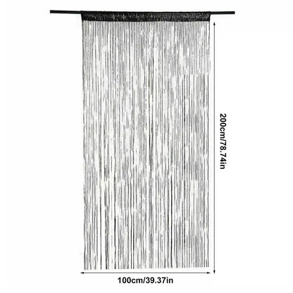Polyester Tassel Beaded Door Curtain for Windows & Doorways