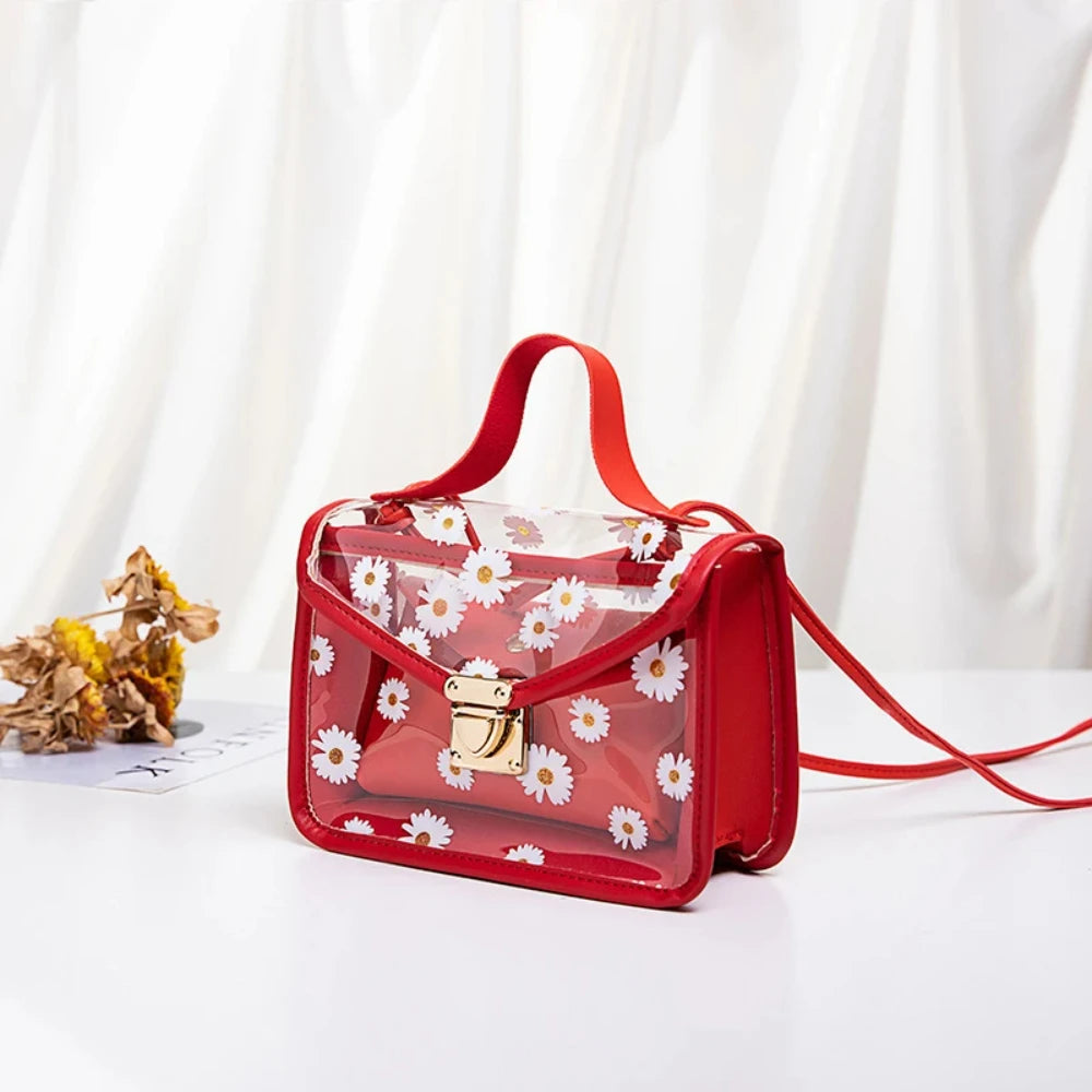 Women’s Transparent Floral Crossbody Shoulder Bag
