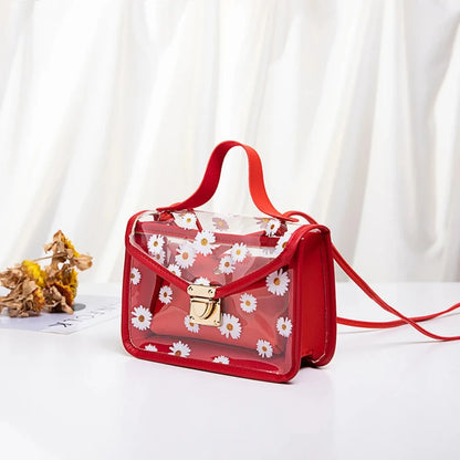 Women’s Transparent Floral Crossbody Shoulder Bag