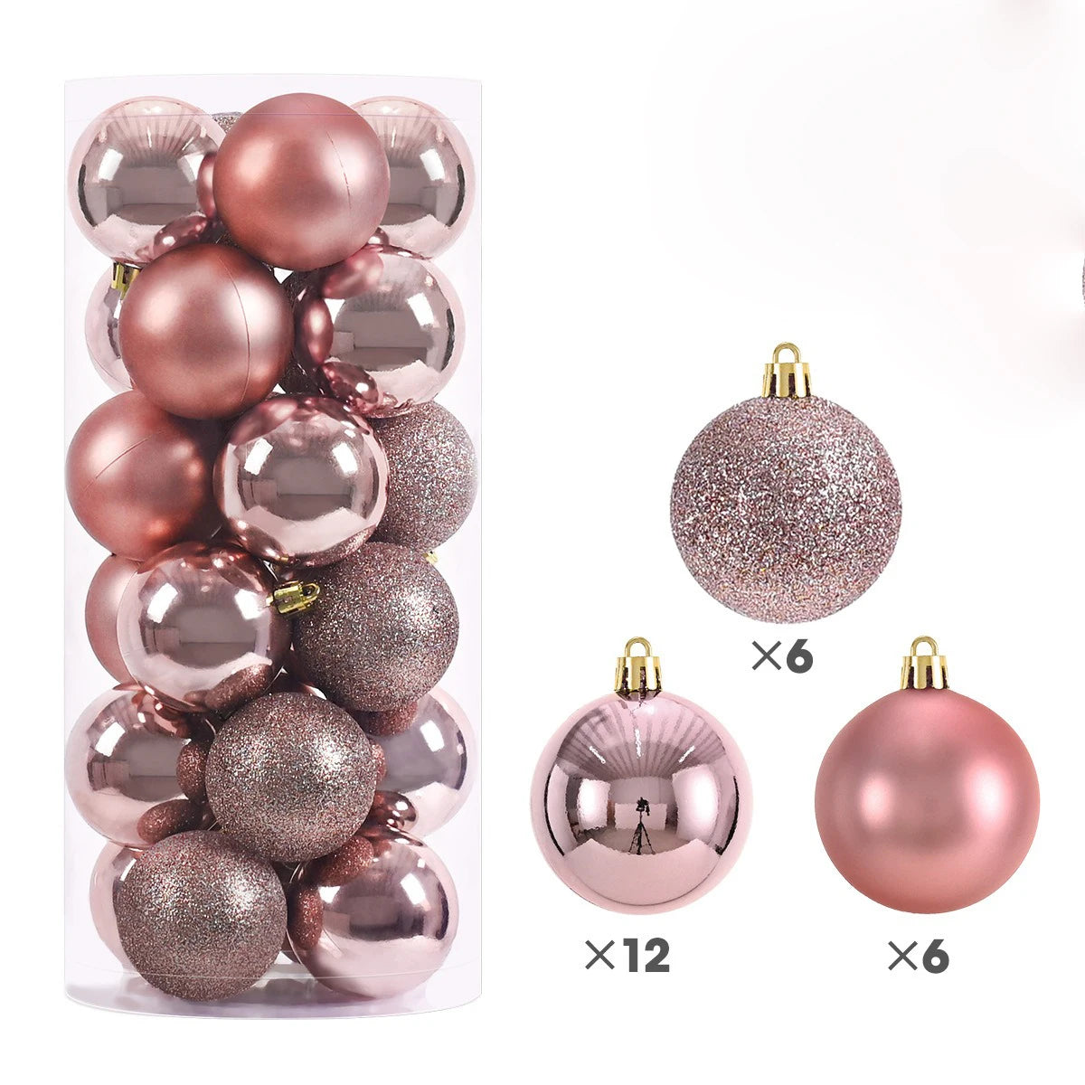 24-Piece Christmas Bauble Ornament Set