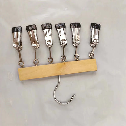 6 or 10 Clip Closet Storage Hanger