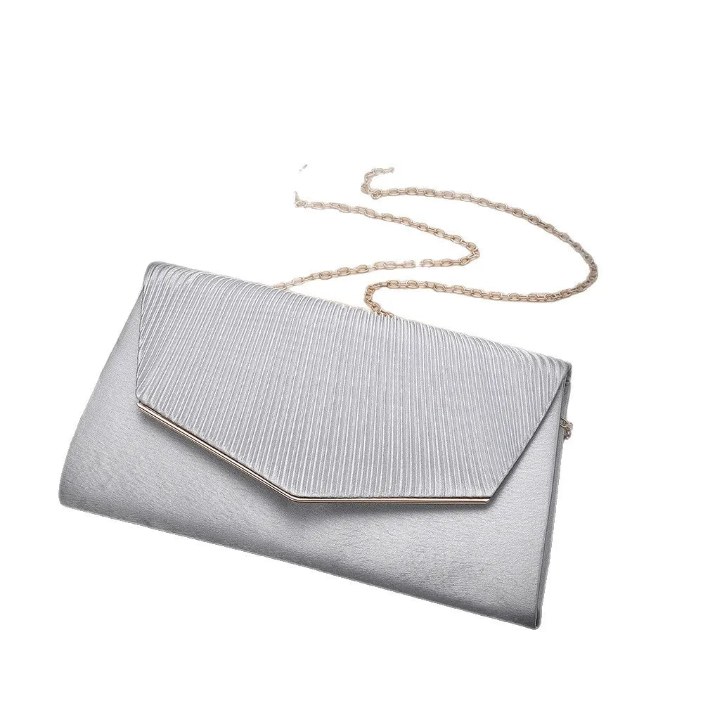 Pleated Evening Clutch Bag
