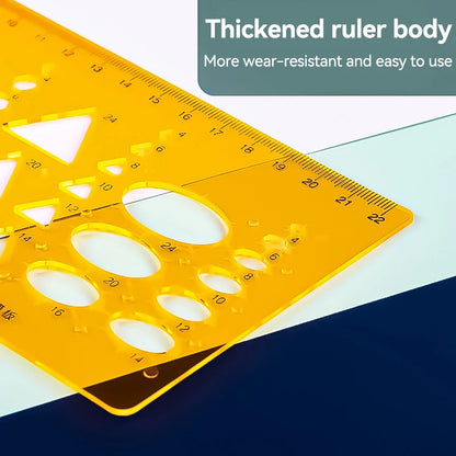 Circle & Oval Geometry Template Ruler Set
