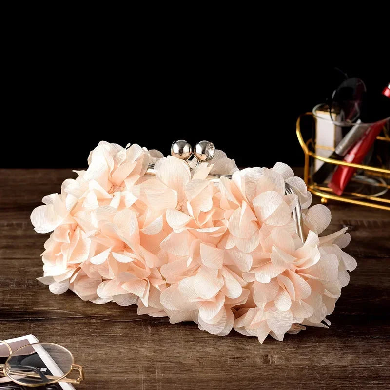 Wedding Dress Floral Clutch Bag