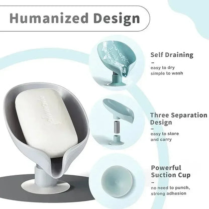 1Pc Drain Soap Holder Leaf Shape