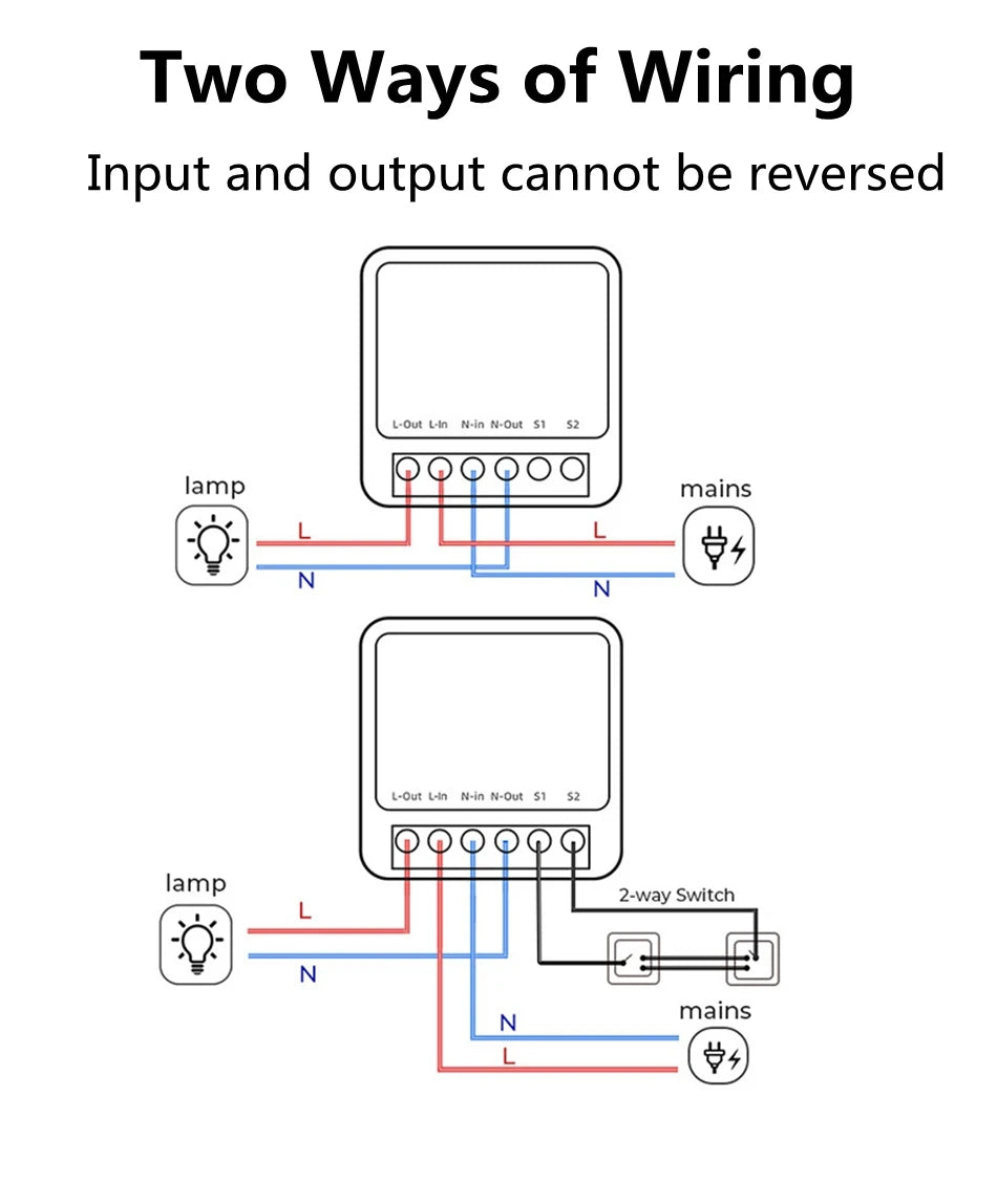 Mini WiFi Smart Switch Module 16A