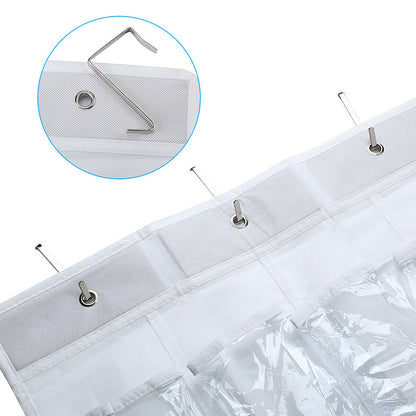 Wall-Mounted Shoe Organizer with 24 Pockets