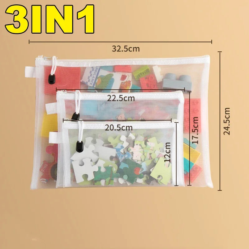 Mesh Zipper Storage Pouches