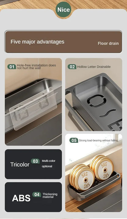 Sink Drain Organizer Shelf