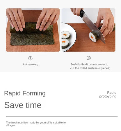 Quick Sushi Roll Maker & Rice Mold for Homemade Sushi