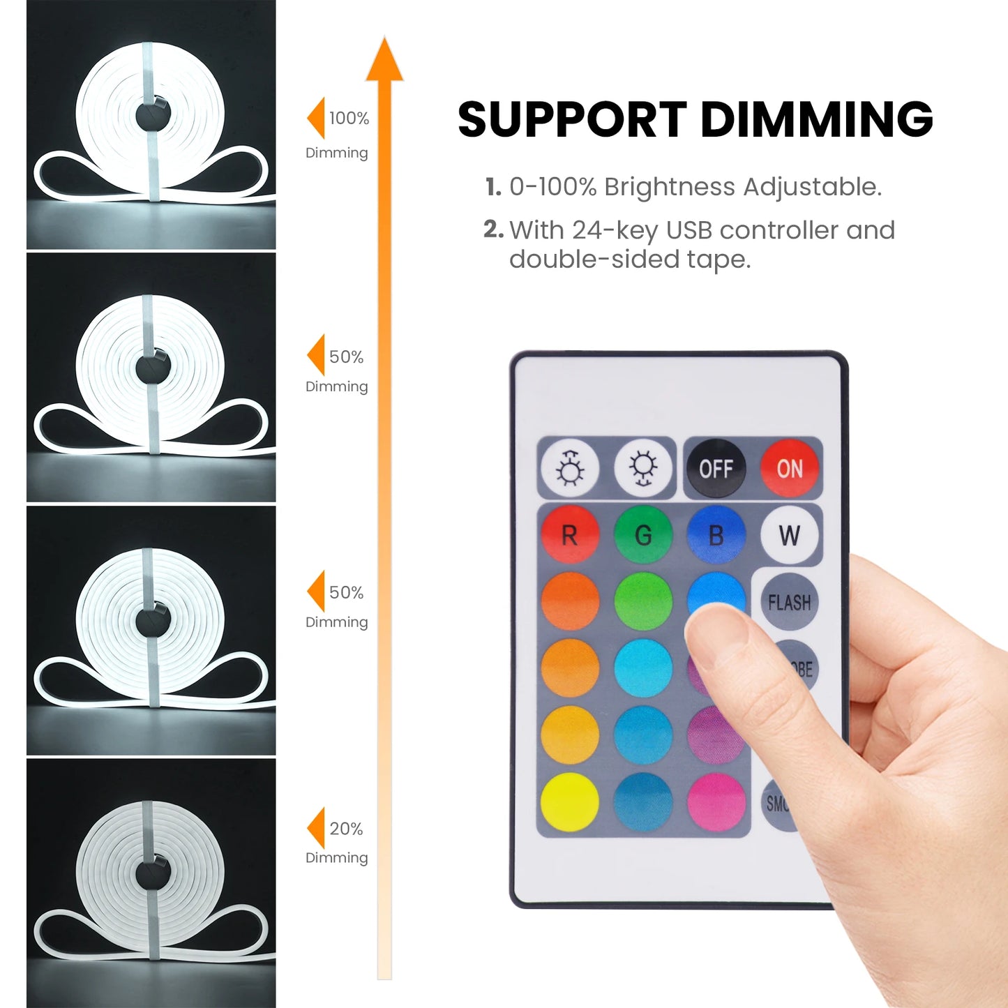 Flexible Waterproof RGB Neon Light with Remote Control