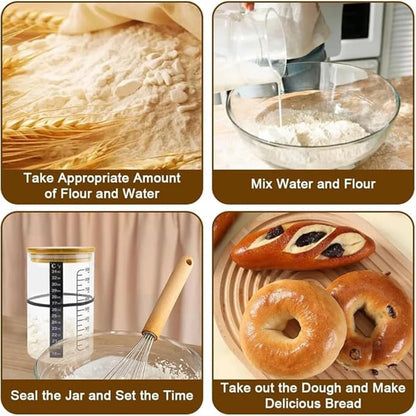 Sourdough Starter Jar Kit with Fermentation Accessories