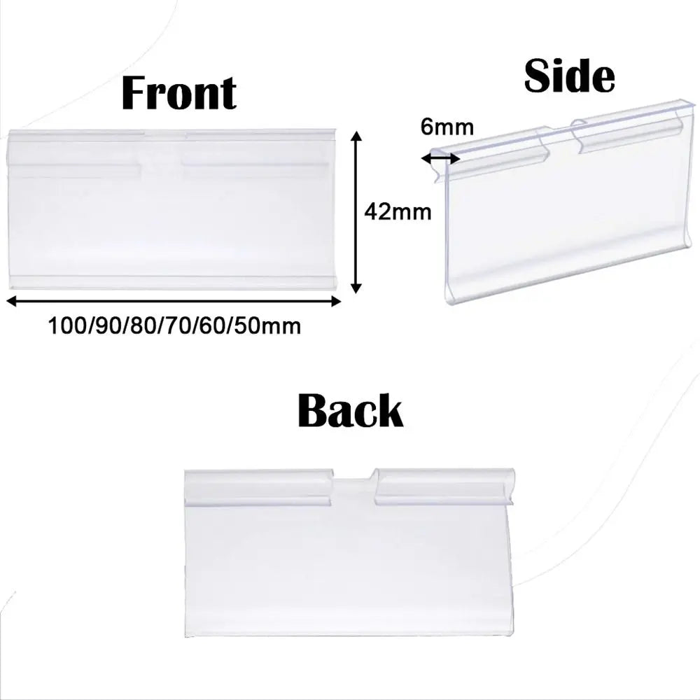 Transparent Plastic Price Tag Holders