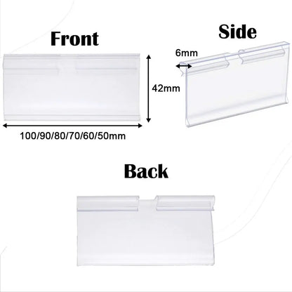Transparent Plastic Price Tag Holders