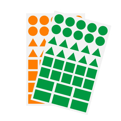 360-1080pcs Colored Triangles Rectangular Dot Stickers for Kids