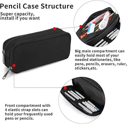 Large Capacity Multi-Compartment Pencil Case