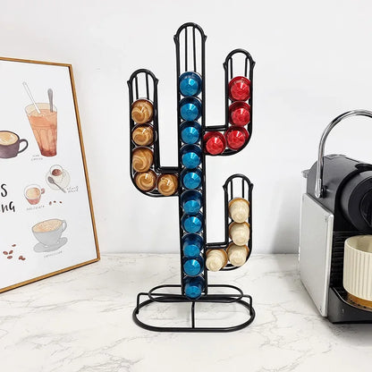 Cactus Shaped Coffee Pod Holder – 48 Capsule Storage Stand