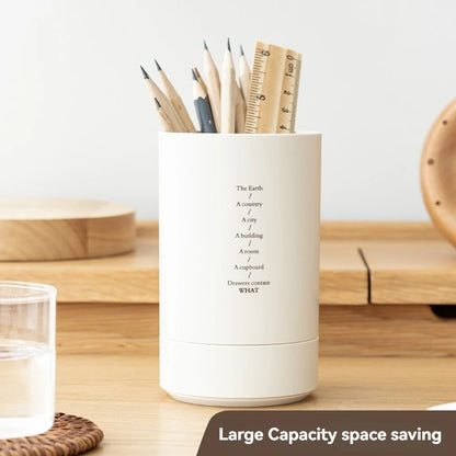 Minimalist Double-Layer Desk Organizer Pen Holder for Office & Makeup Brushes