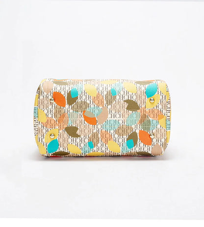 Floral Print Large Capacity Tote Handbag