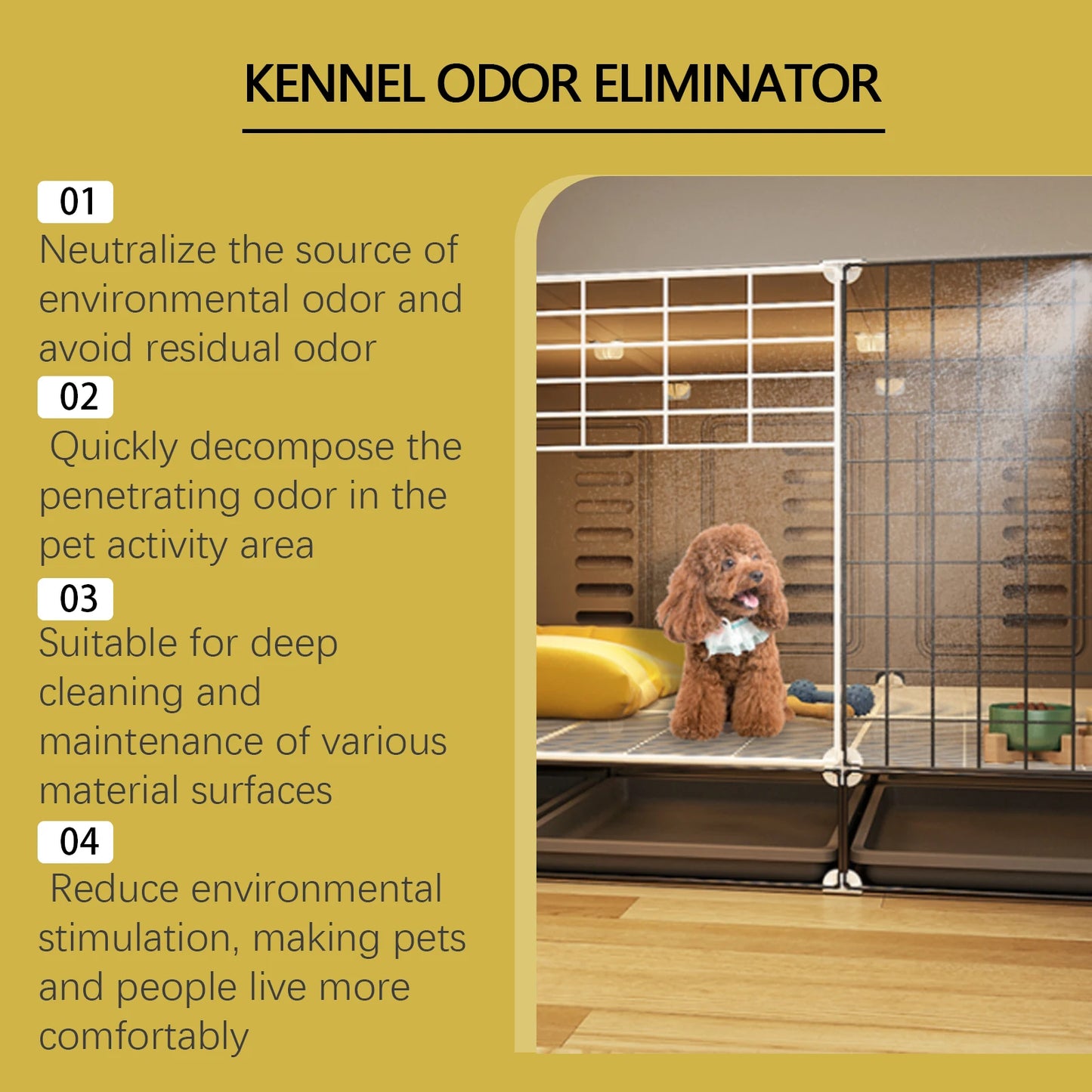 Pet Kennel Odor Eliminator Spray