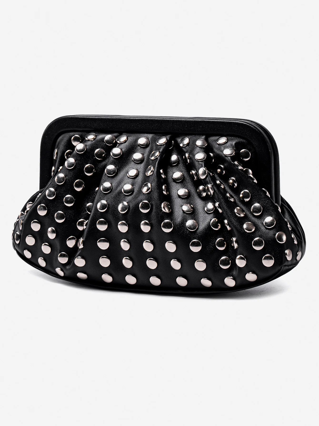 Studded Shell Evening Clutch Bag
