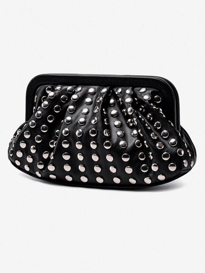 Studded Shell Evening Clutch Bag