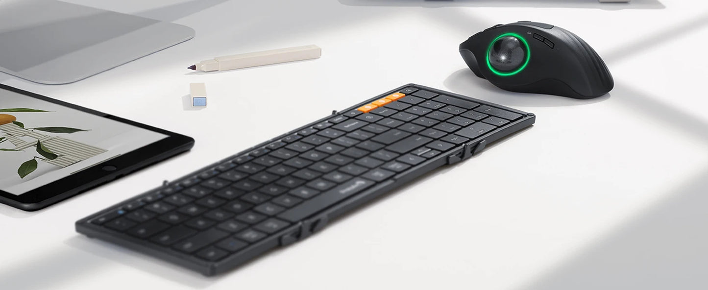 Foldable Bluetooth Keyboard with Numeric Keypad