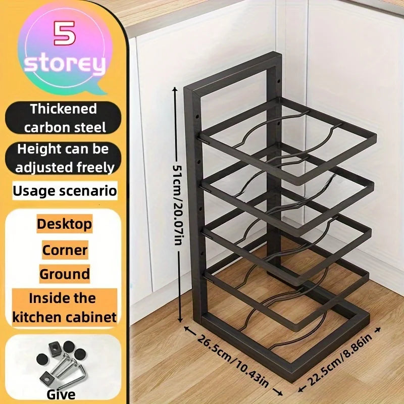 Adjustable Pot & Pan Organizer Rack