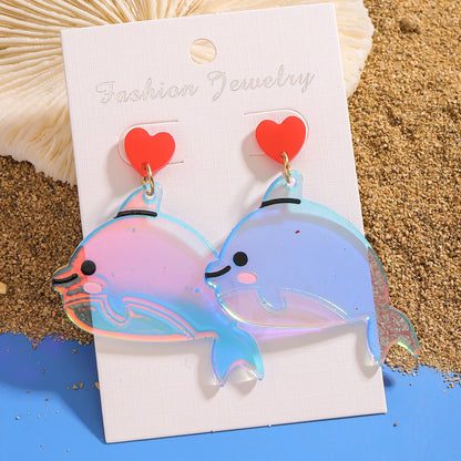 Creative Acrylic Fish Octopus Earrings