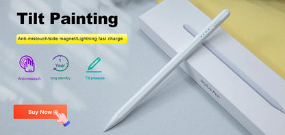 Rechargeable iPad Stylus with Palm Rejection & Magnetic Attachment