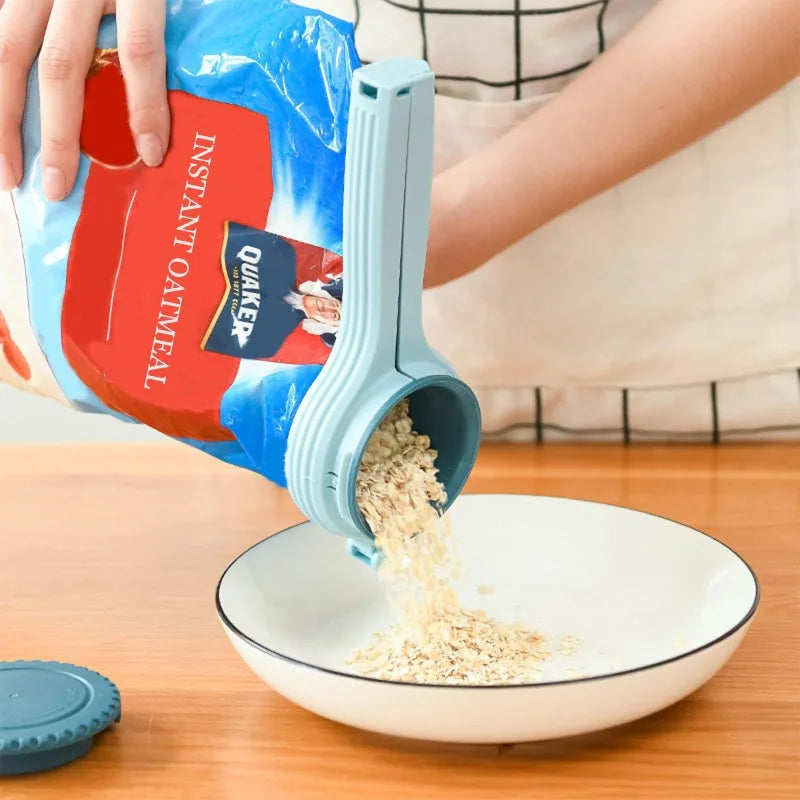Food Storage Bag Sealing Clip with Pour Spout