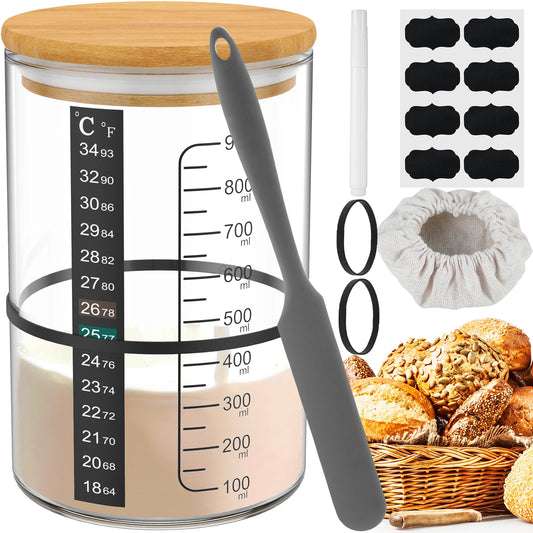Sourdough Starter Jar Kit with Fermentation Accessories